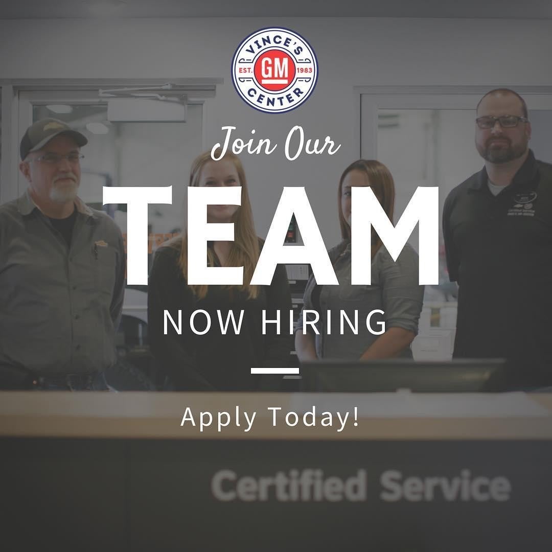 Join the team at Vince's GM Center