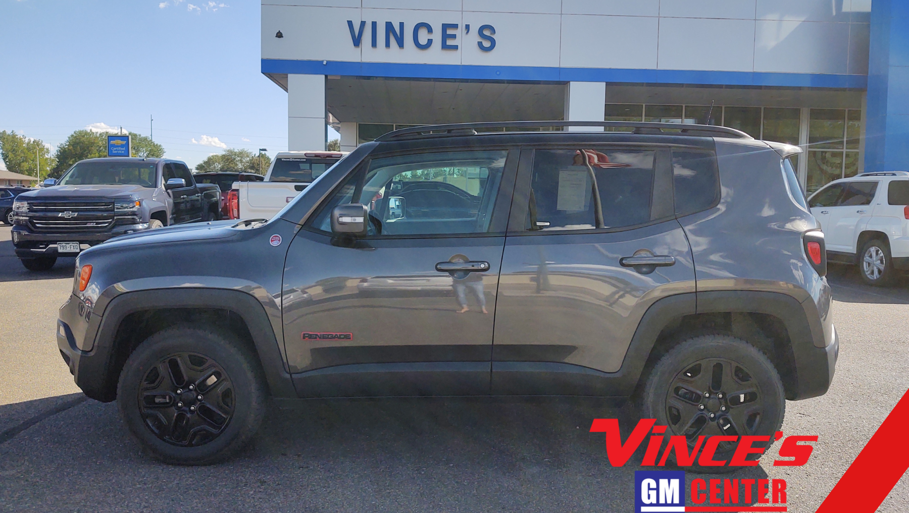 Used jeep in front of Vince's GM Center